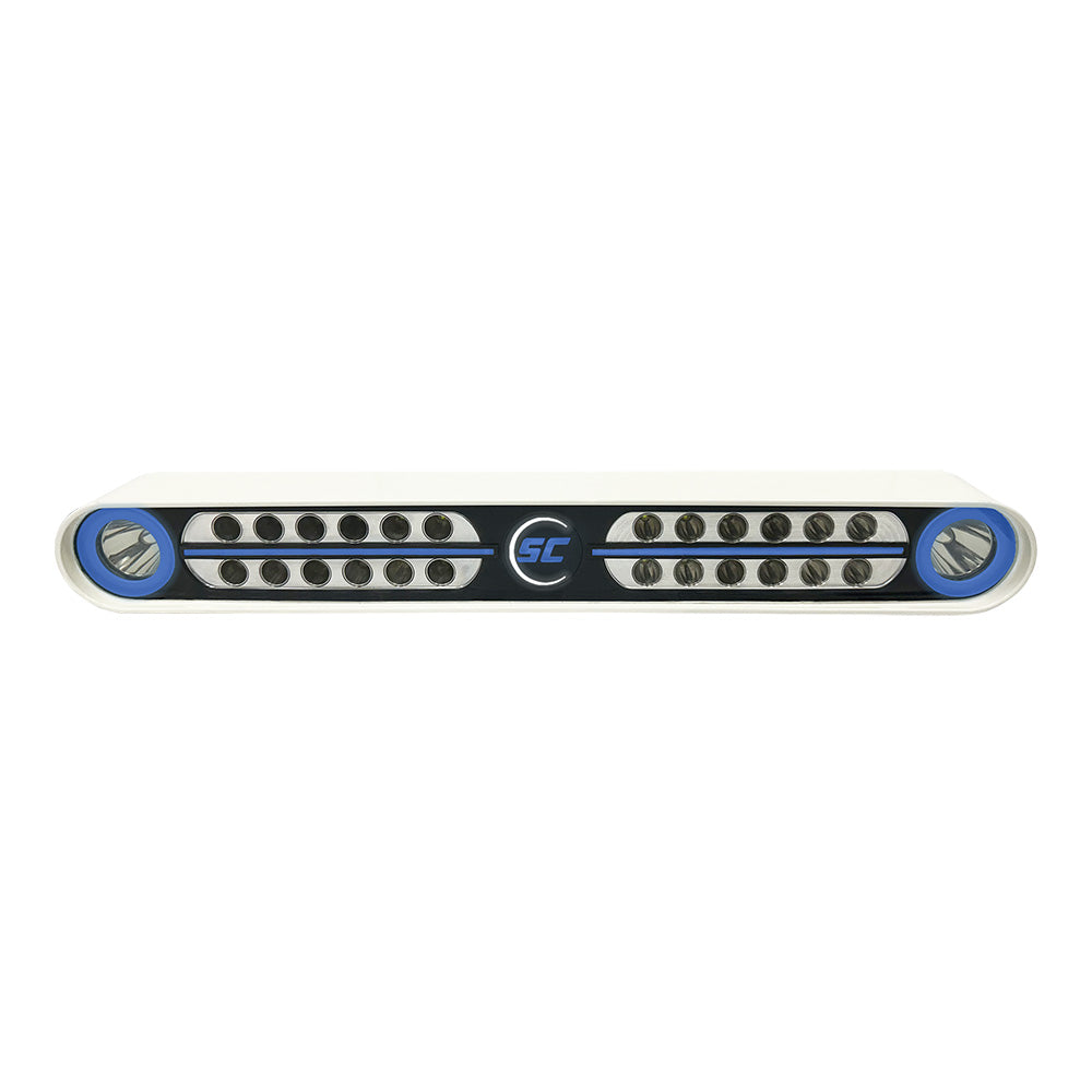 Shadow-Caster Barre lumineuse LED Eagle Ray - Boîtier blanc, double optique [SCM-EAGLE-RAY-WH]