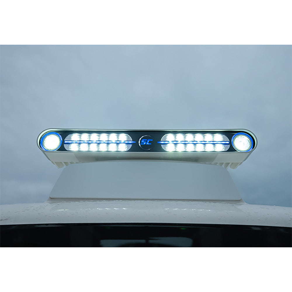 Shadow-Caster Barre lumineuse LED Eagle Ray - Boîtier blanc, double optique [SCM-EAGLE-RAY-WH]