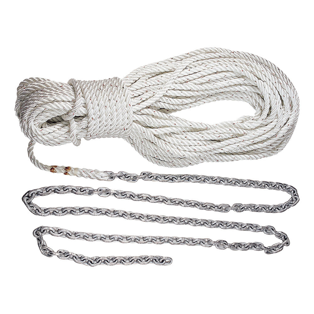 Chaîne Lewmar pour mouillage 15 m 8 mm G4 avec cordage 91 m 16 mm avec manille [HM15H300PX]