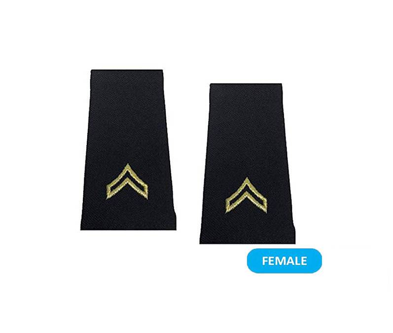 U.S. Army E4 Corporal Shoulder Marks - Small (Female)