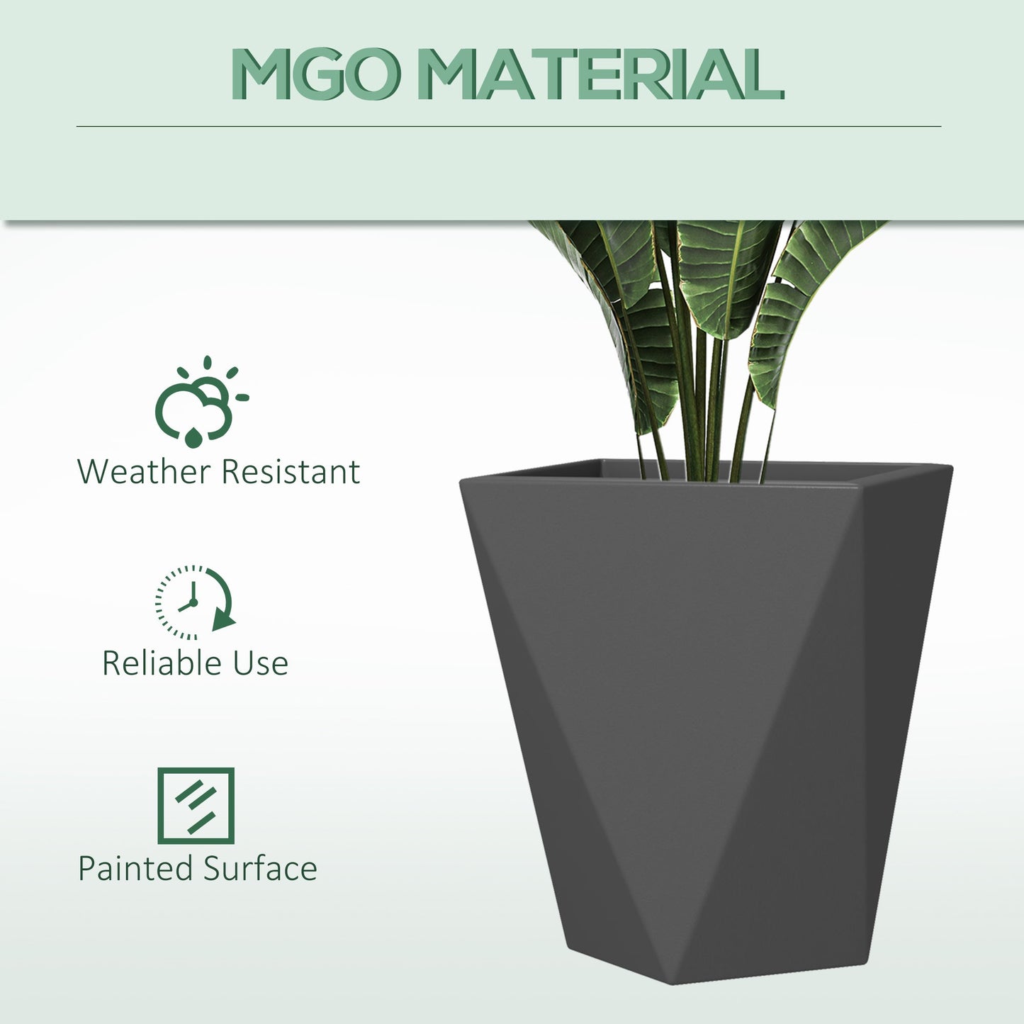 Outsunny Set of 3 Tall Planters