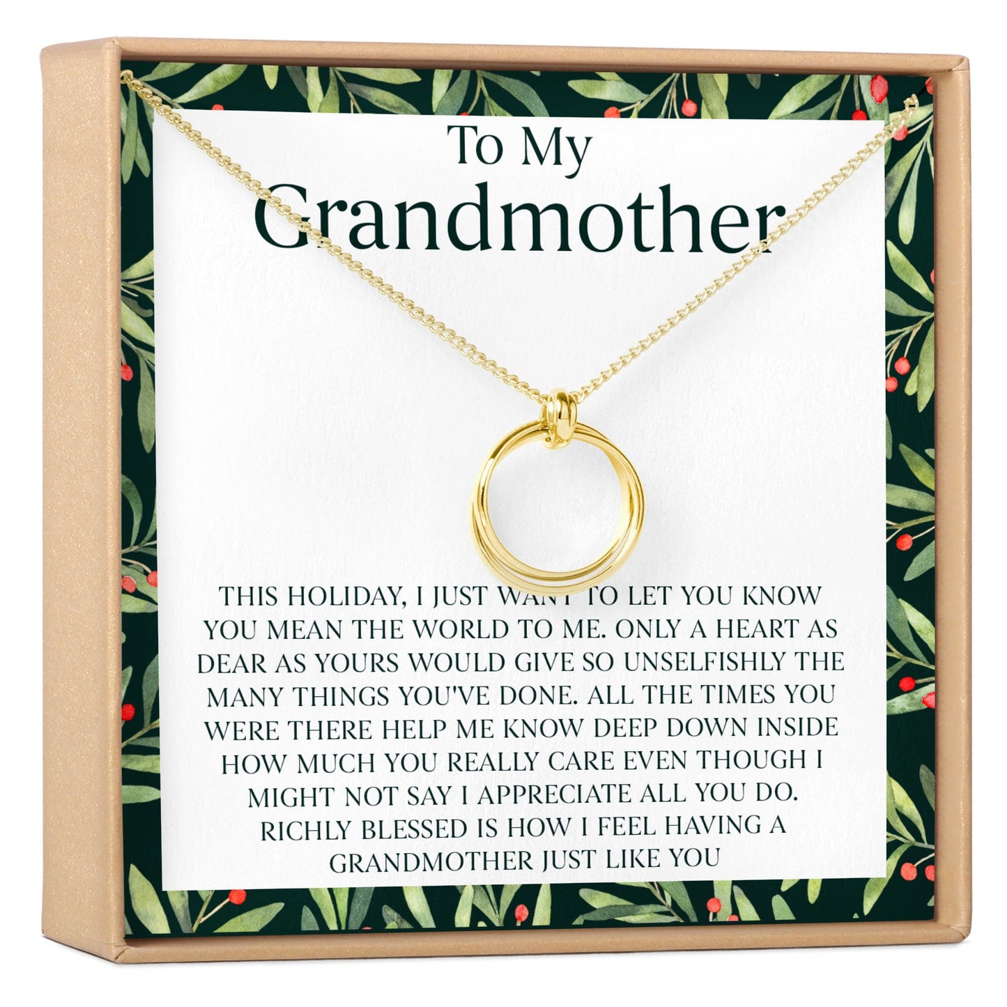 Christmas Gift for Grandmother Necklace, Multiple Styles