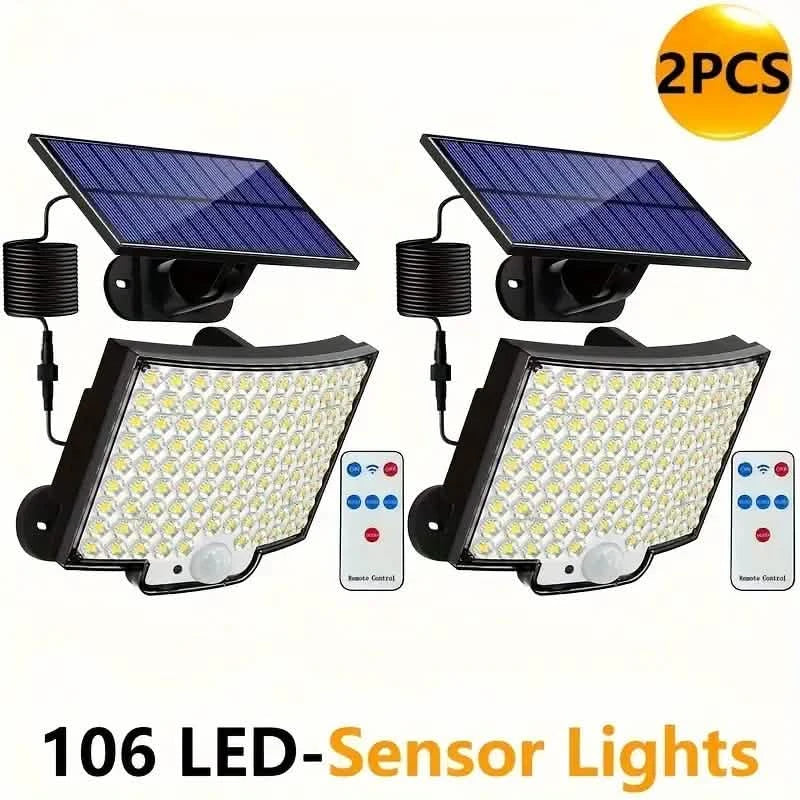 106LEDセキュリティランプ 夕暮れから夜明けまで 270°広角屋外照明
