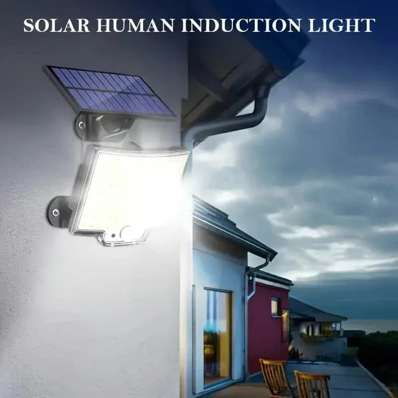 Projecteur de sécurité 106 LED avec détecteur crépusculaire, éclairage extérieur grand angle 270°