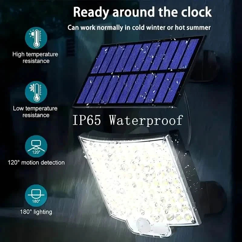Projecteur de sécurité 106 LED avec détecteur crépusculaire, éclairage extérieur grand angle 270°
