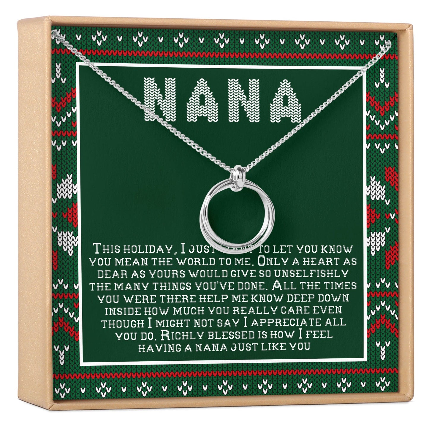Christmas Gift For Nana Necklace, Multiple Styles