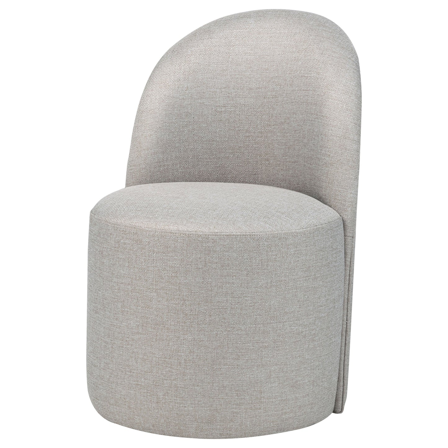 Aubrey Upholstered Barrel Dining Side Chair Beige (Set of 2)