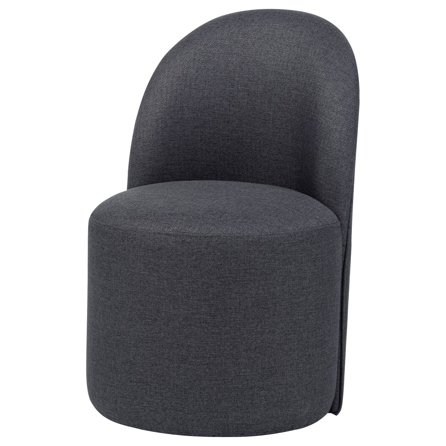 Aubrey Upholstered Barrel Dining Side Chair Charcoal (Set of 2)
