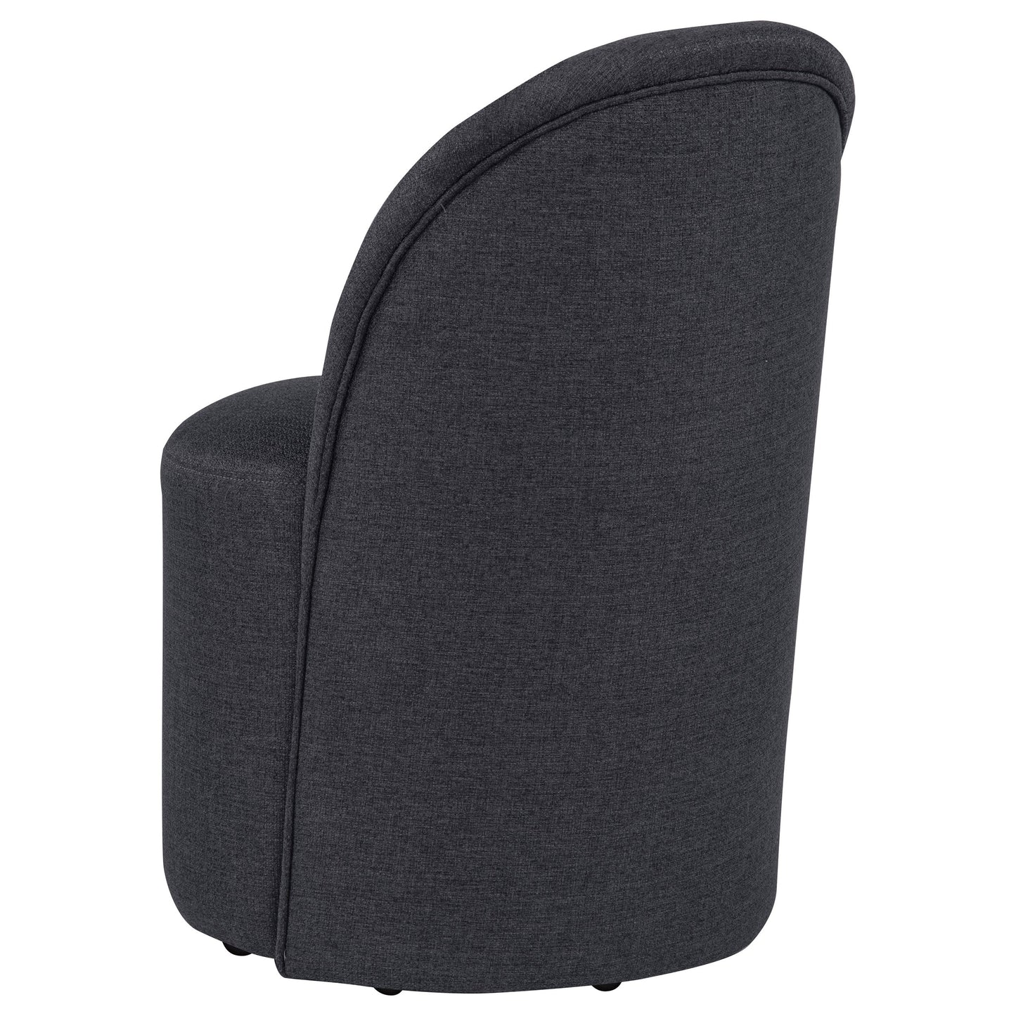 Aubrey Upholstered Barrel Dining Side Chair Charcoal (Set of 2)