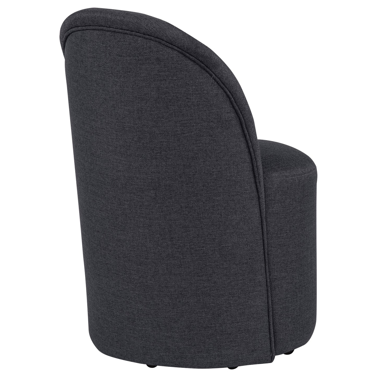 Aubrey Upholstered Barrel Dining Side Chair Charcoal (Set of 2)