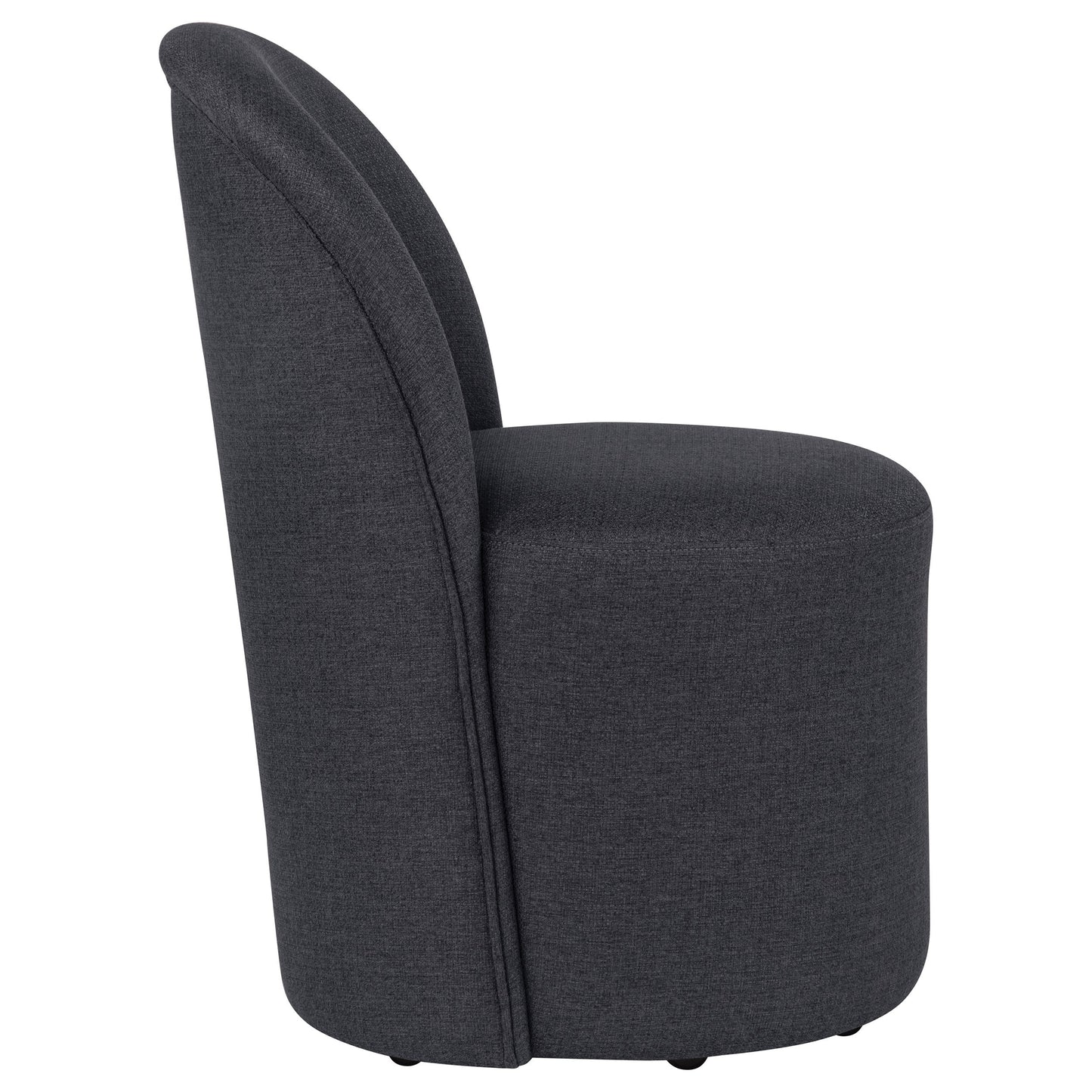 Aubrey Upholstered Barrel Dining Side Chair Charcoal (Set of 2)
