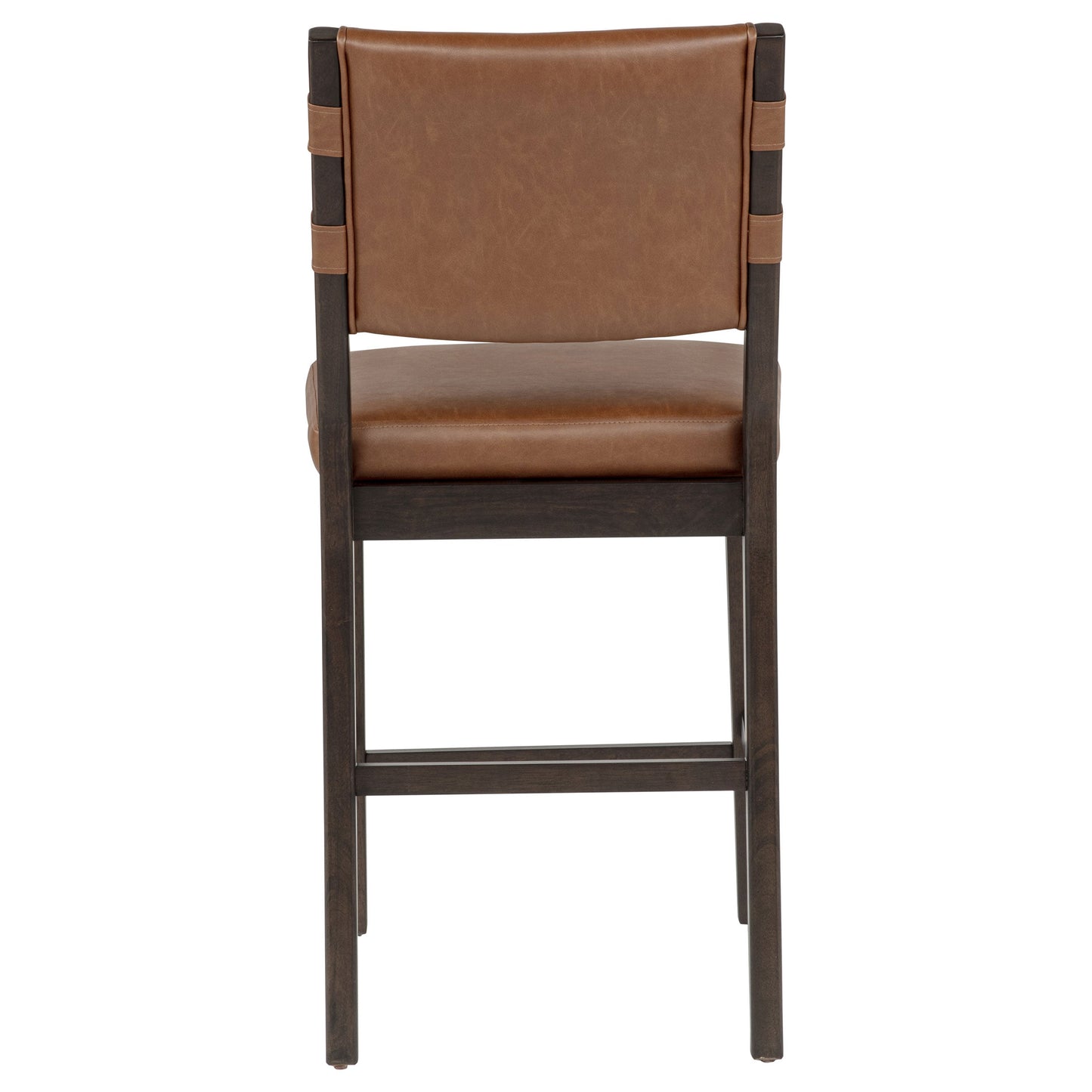 Tegan Faux Leather Upholstered Counter Height Chair Cognac (Set of 2)