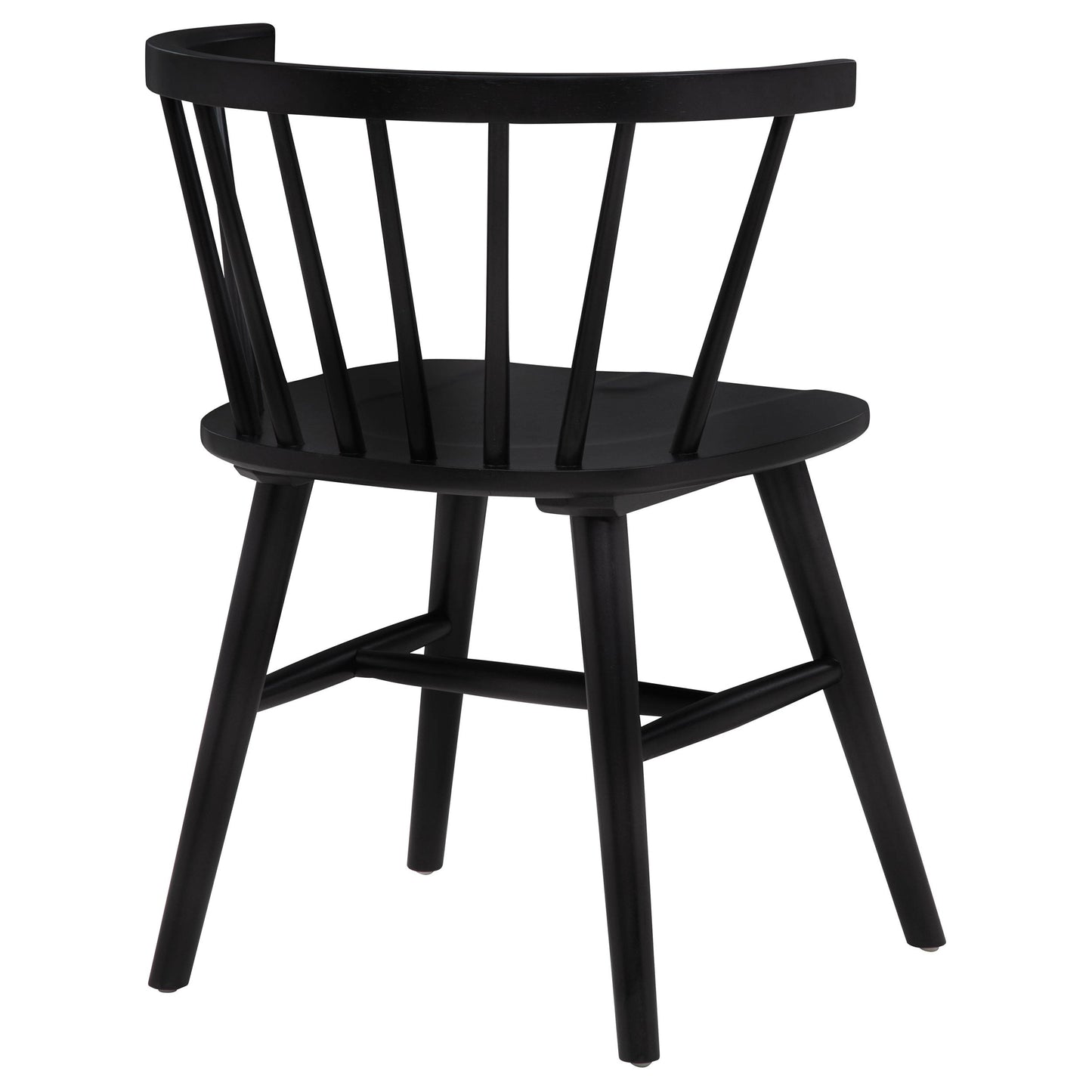 Jeffries Windsor Wood Dining Side Chair Black (Set of 2)