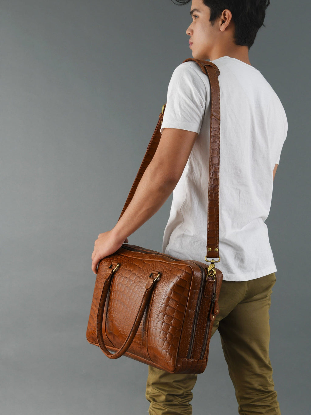 Porte-documents de bureau en cuir de buffle Easton Premium