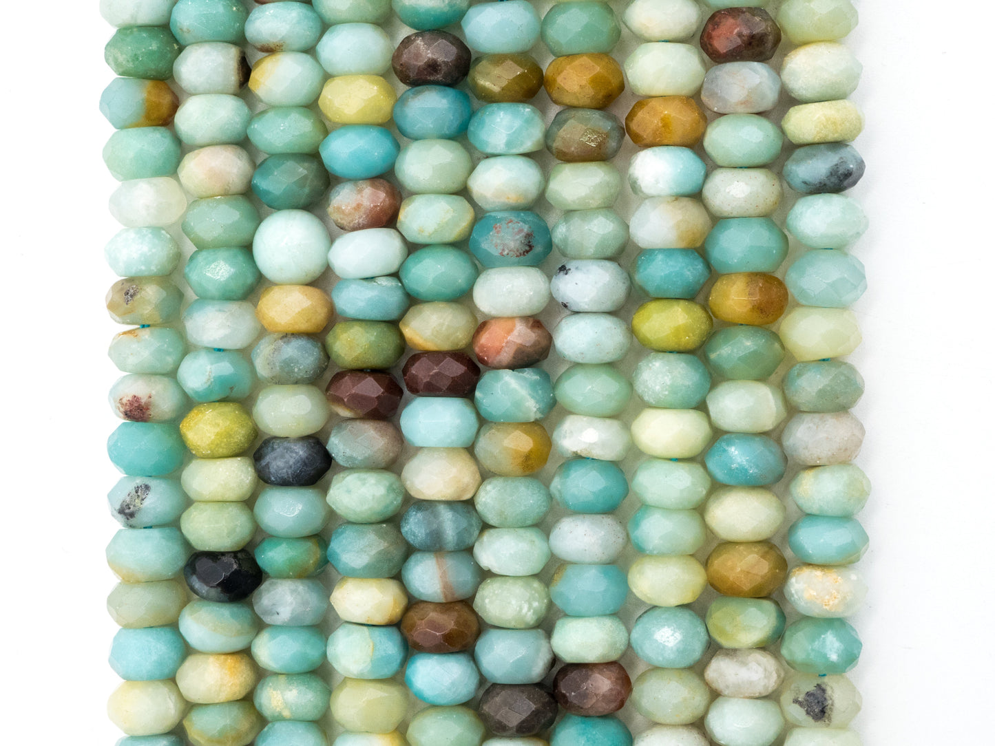 Quality Natural Rondelle Amazonite beads,2x4mm/5x8mm/6x10mm Faceted Rondelle beads, 15.5inch strand, SKU#U230c