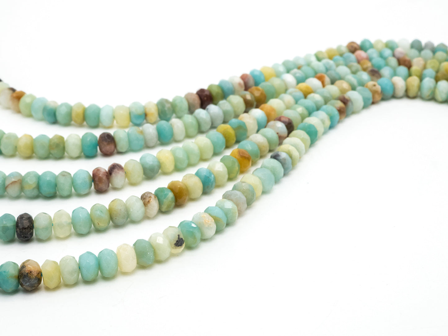 Quality Natural Rondelle Amazonite beads,2x4mm/5x8mm/6x10mm Faceted Rondelle beads, 15.5inch strand, SKU#U230c