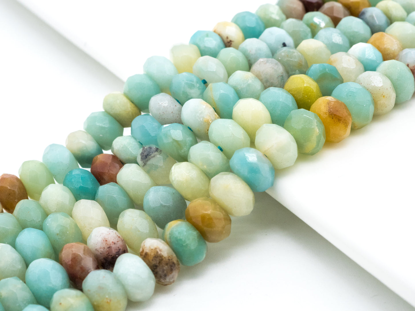 Quality Natural Rondelle Amazonite beads,2x4mm/5x8mm/6x10mm Faceted Rondelle beads, 15.5inch strand, SKU#U230c