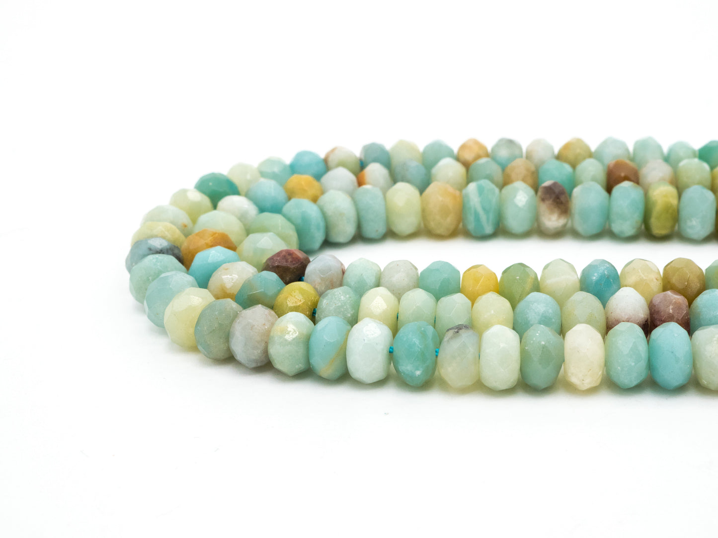 Quality Natural Rondelle Amazonite beads,2x4mm/5x8mm/6x10mm Faceted Rondelle beads, 15.5inch strand, SKU#U230c