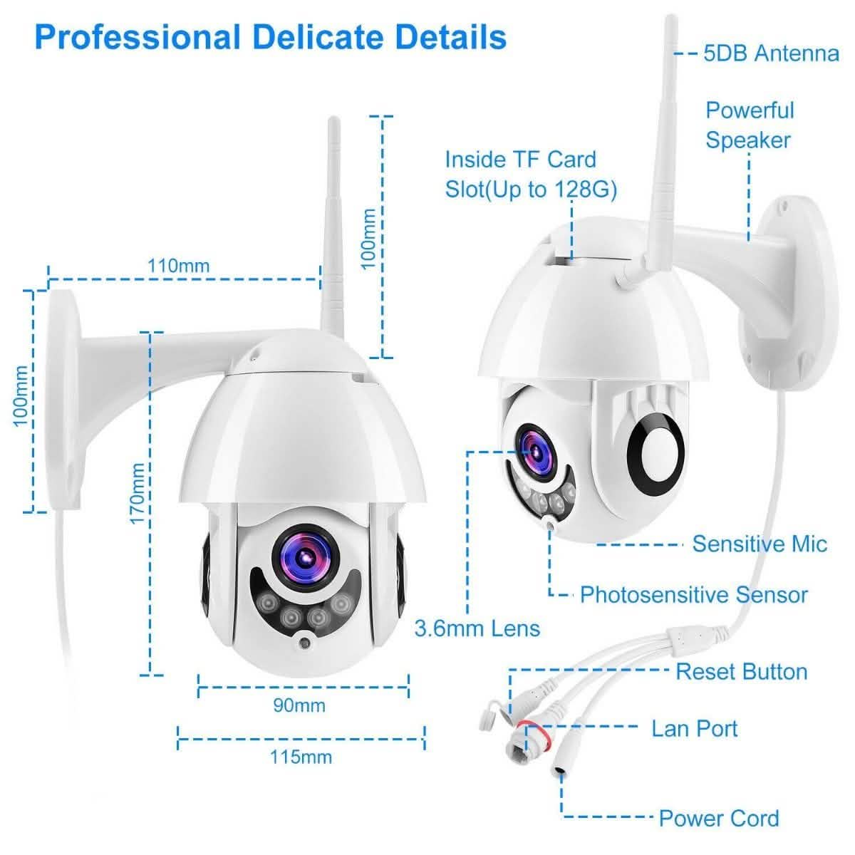 1080P FHD WiFi IP Camera Two-Way
