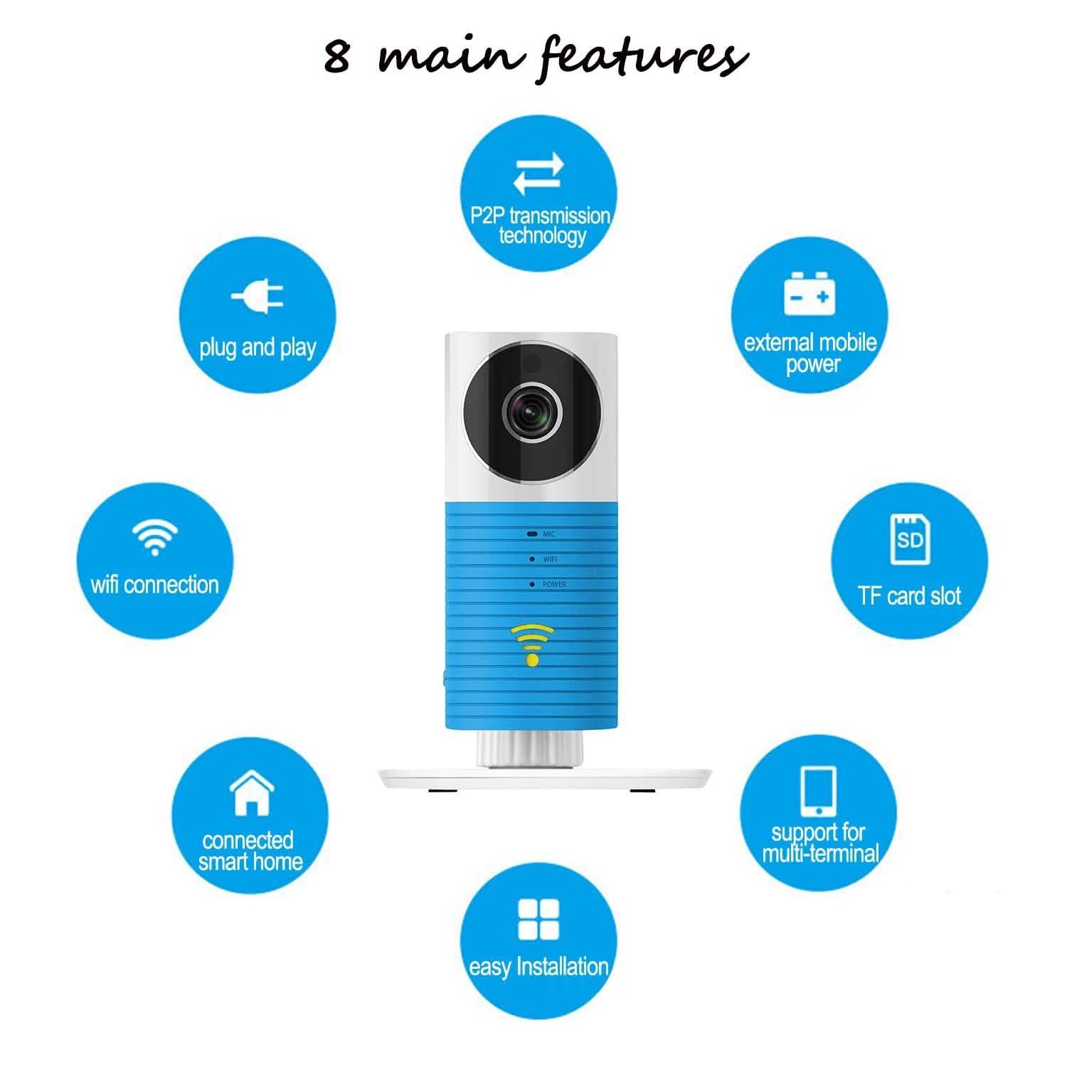 Caméra de sécurité IP WiFi intelligente 1080P HD sans fil pour bébé
