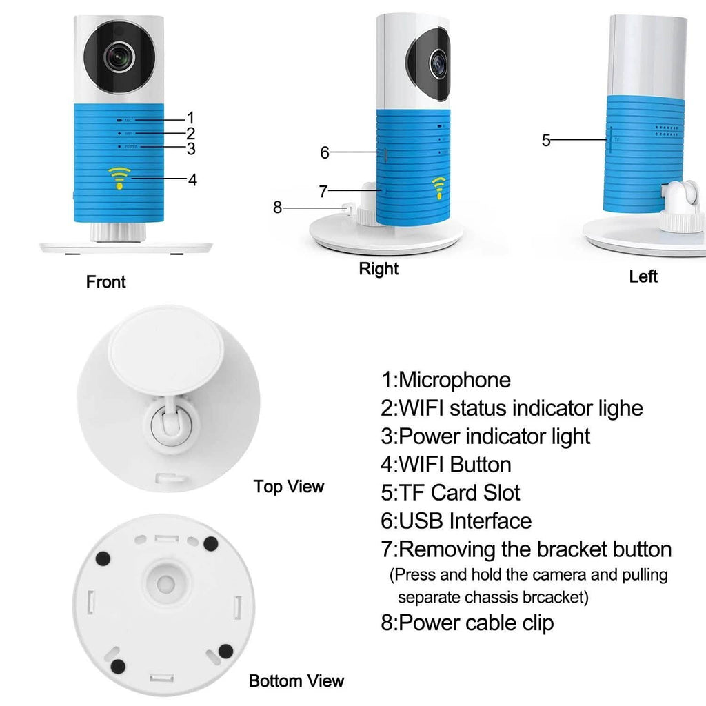 Caméra de sécurité IP WiFi intelligente 1080P HD sans fil pour bébé