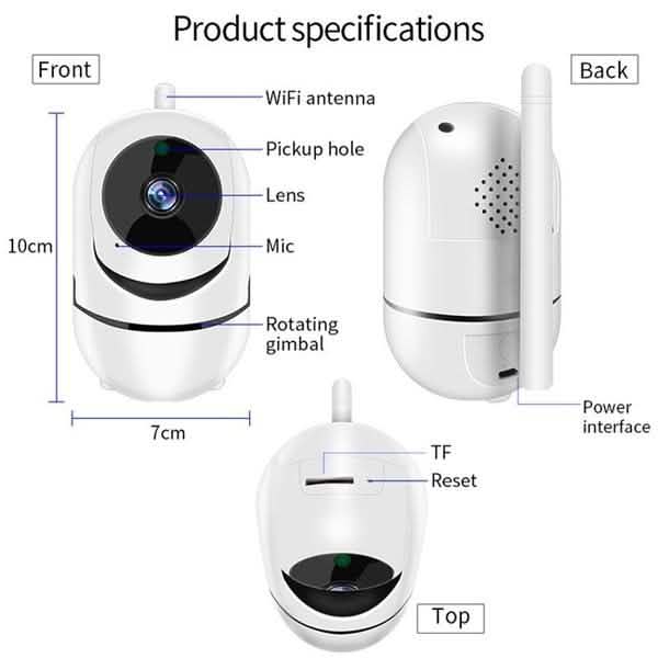Caméra de sécurité domestique à suivi intelligent 1080P Caméra WiFi PTZ HD