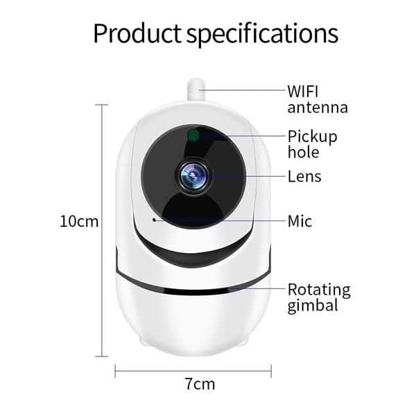 Caméra de sécurité domestique à suivi intelligent 1080P Caméra WiFi PTZ HD