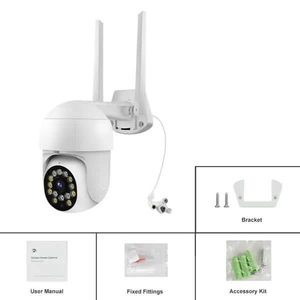 Caméra de surveillance extérieure 1080P avec vision nocturne couleur