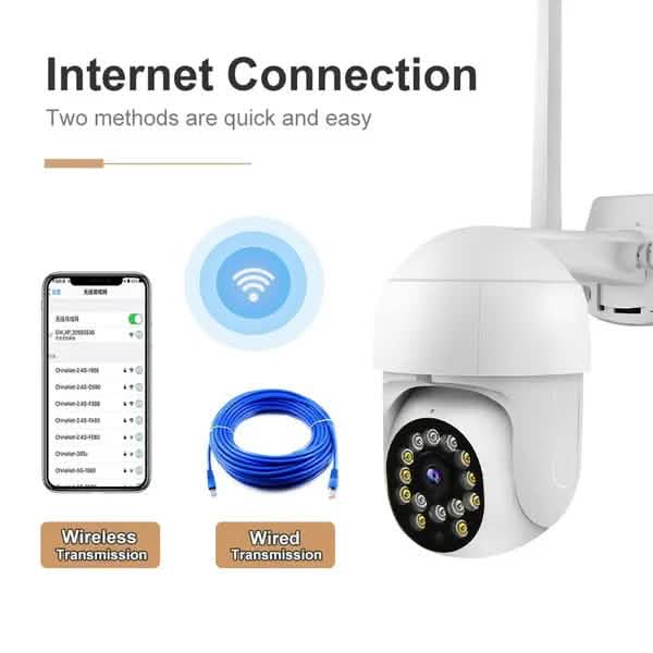 Caméra de surveillance extérieure 1080P avec vision nocturne couleur