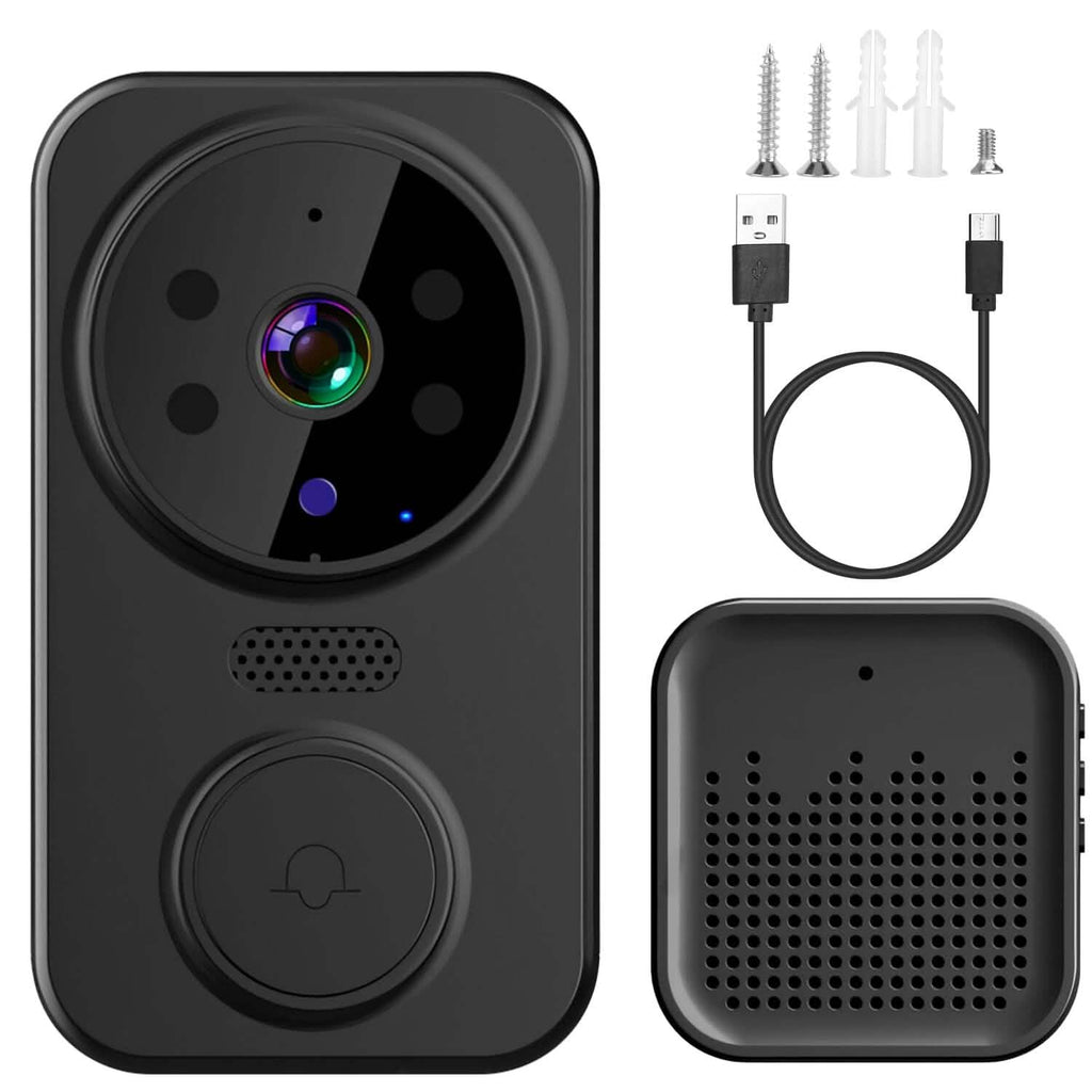 Caméra de sonnette de sécurité WiFi 1080P Audio bidirectionnel Stockage Cloud gratuit