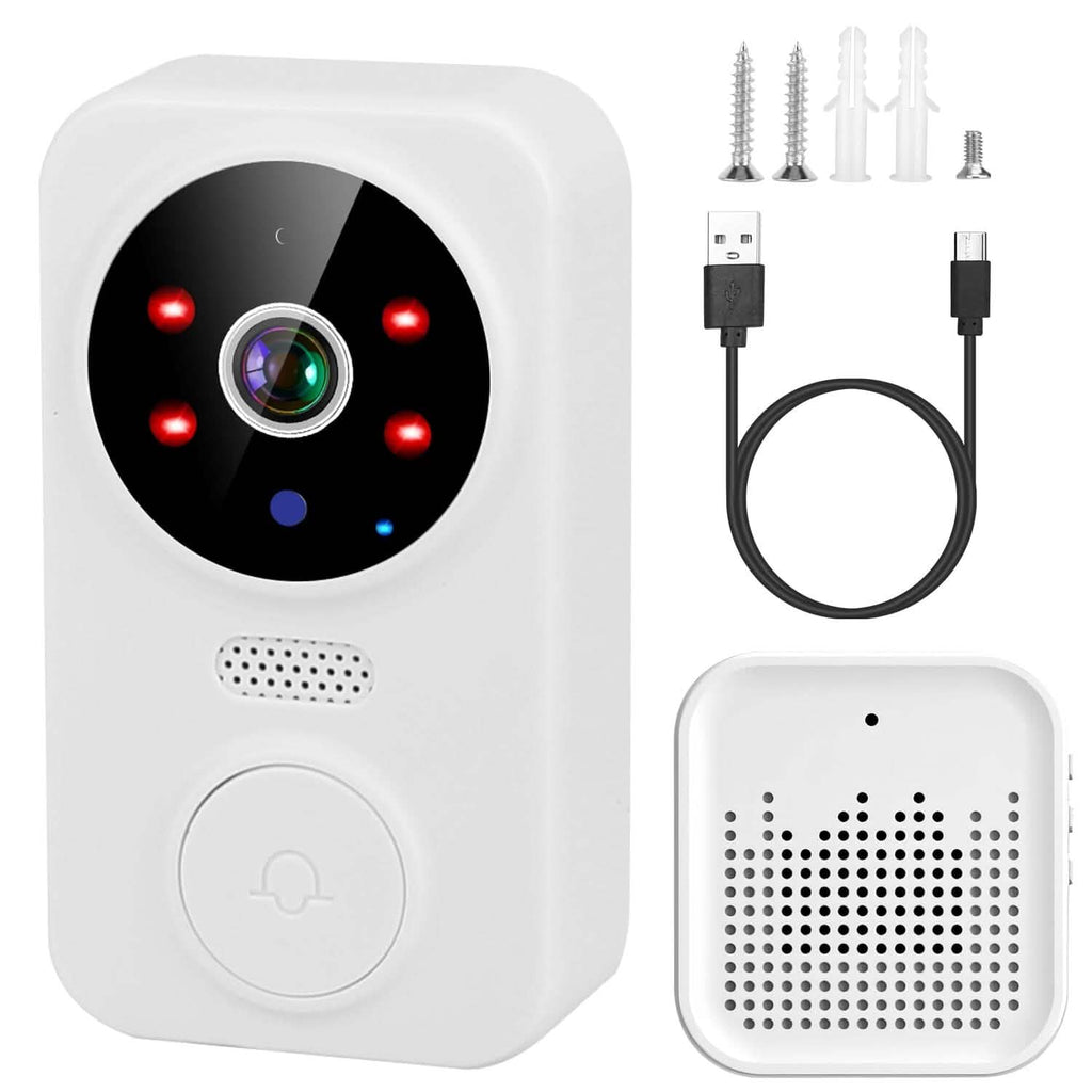 Caméra de sonnette de sécurité WiFi 1080P Audio bidirectionnel Stockage Cloud gratuit