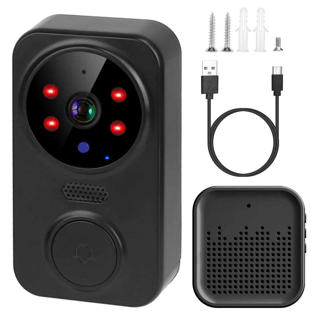 Caméra de sonnette de sécurité WiFi 1080P Audio bidirectionnel Stockage Cloud gratuit