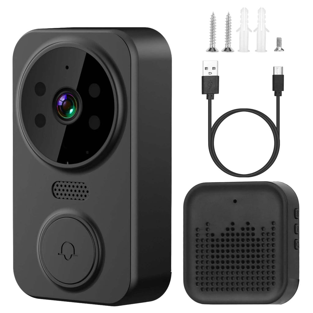 Caméra de sonnette de sécurité WiFi 1080P Audio bidirectionnel Stockage Cloud gratuit