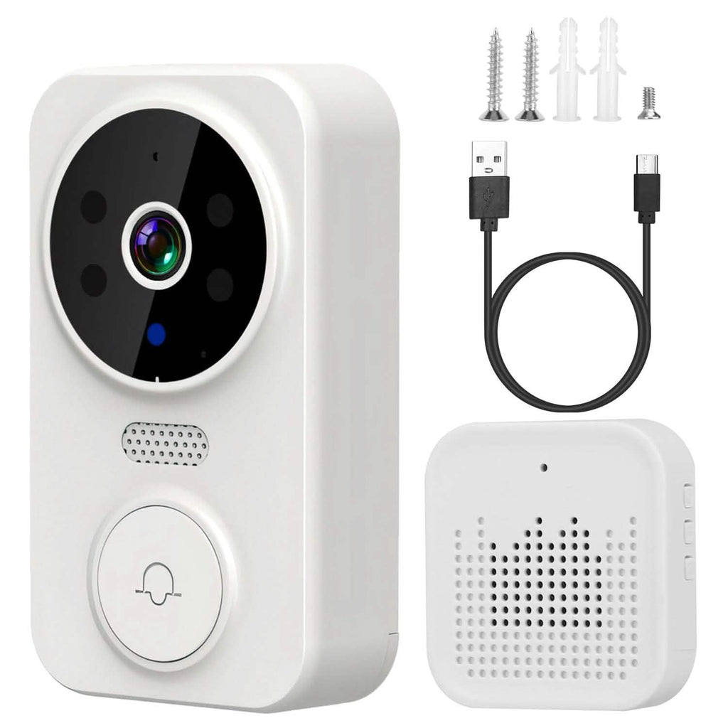 Caméra de sonnette de sécurité WiFi 1080P Audio bidirectionnel Stockage Cloud gratuit
