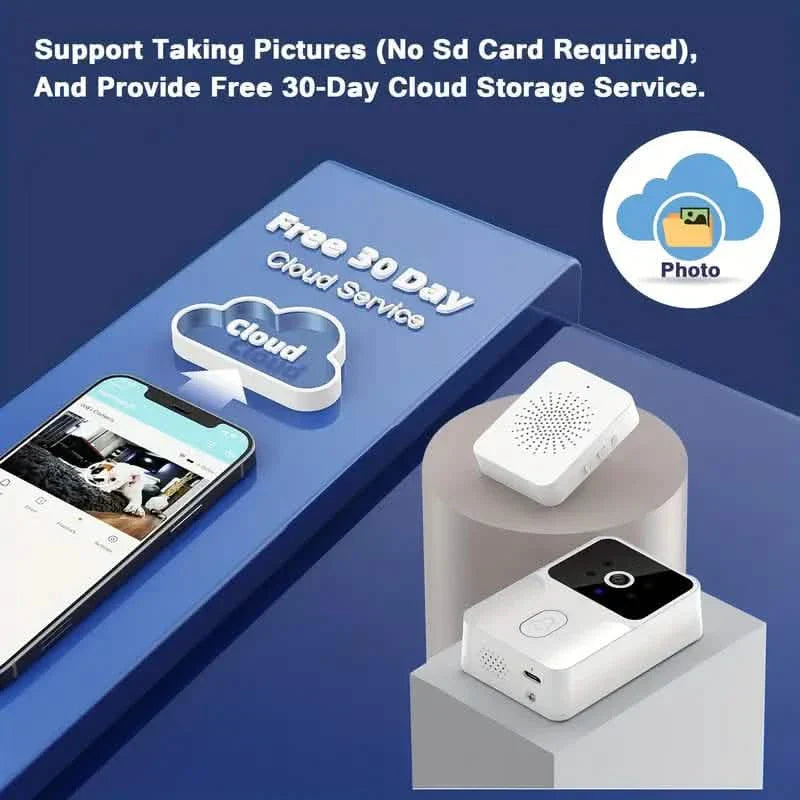 1080P WiFi Smart Video Doorbell with HD Night Vision, Two-Way Audio with App Control