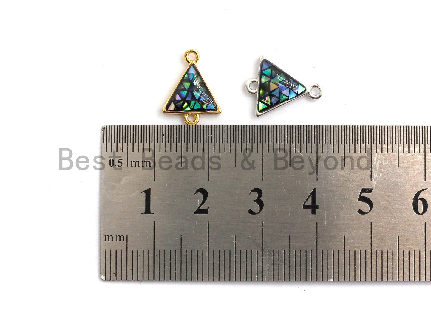 100% Natural Abalone Shell Triangle Connector, Abalone Shell Charm, Shell Connector for Earrings Bracelets Necklace Making, 11x14mm,SKU#Z271