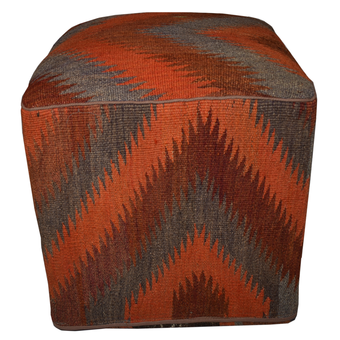 One of a Kind Kilim Rug Pouf Ottoman foot stool - #10