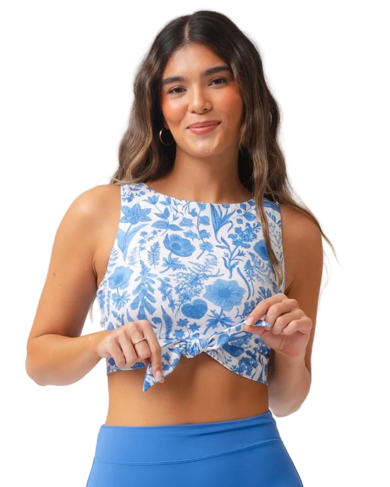 Botany Floral Knotted Crop Top