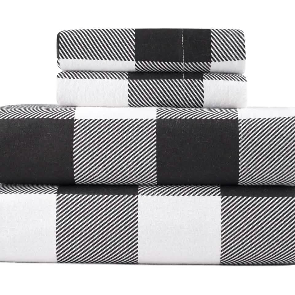 4-Piece: Kathy Ireland 100% Turkish Cotton Flannel Sheet Set