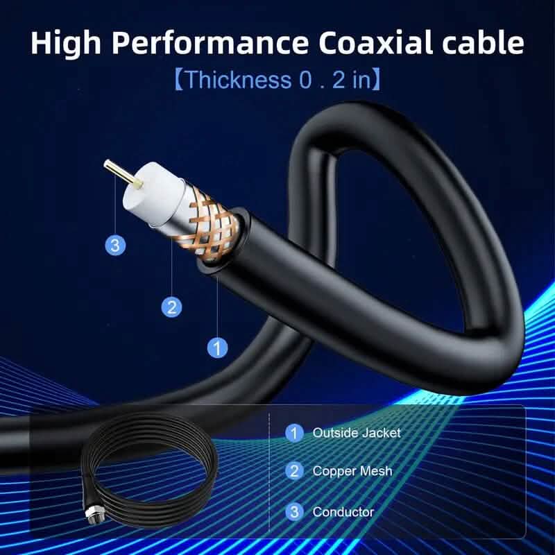 10ft Coax Cable HD Digital TV Antenna with Magnetic Base