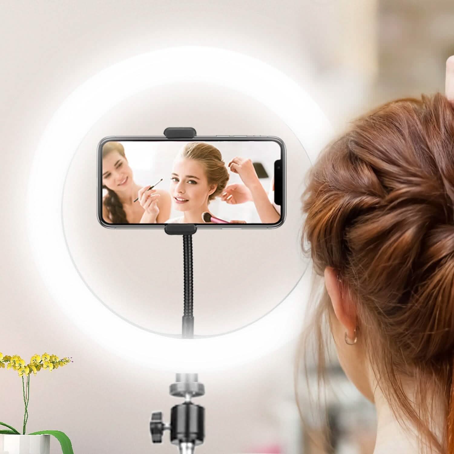 Anneau lumineux de 10 pouces avec 120 LED pour selfies
