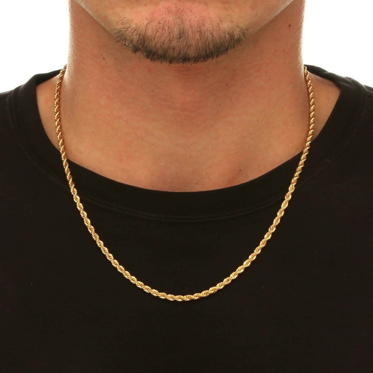 10k Solid Gold Rope Chain 2.5mm
