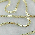 10K Solid Yellow Gold Box Chain