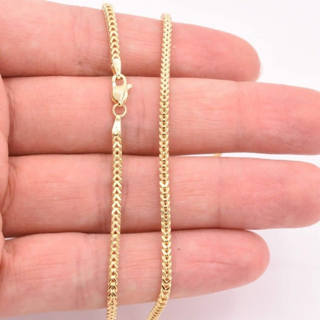 Chaîne pendentif 10K or jaune 2MM en maille blé franco