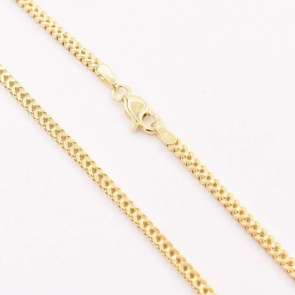 Chaîne pendentif 10K or jaune 2MM en maille blé franco