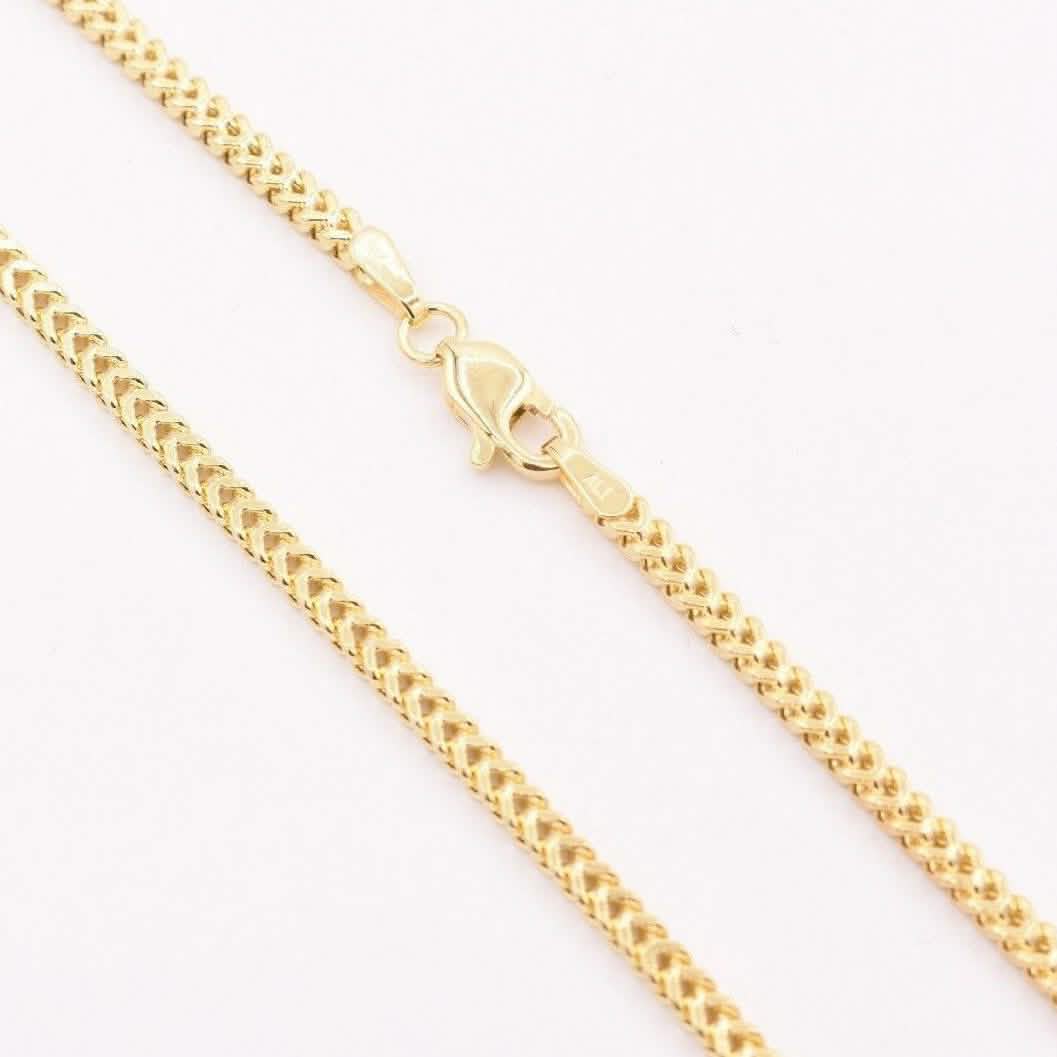Chaîne pendentif 10K or jaune 2MM en maille blé franco