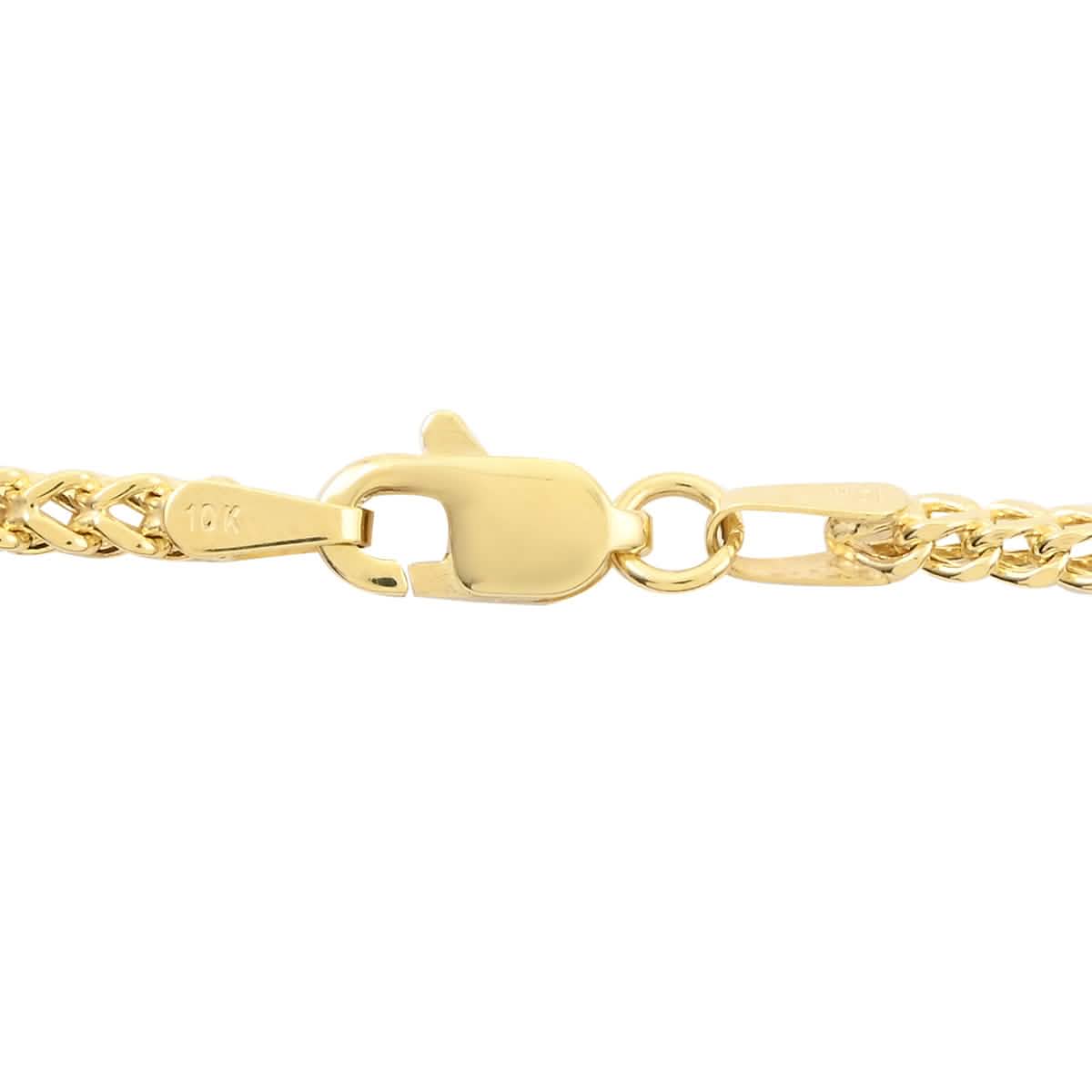 Chaîne pendentif 10K or jaune 2MM en maille blé franco