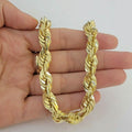 10K Yellow Gold 6MM Diamond Cut Rope Chain Necklace