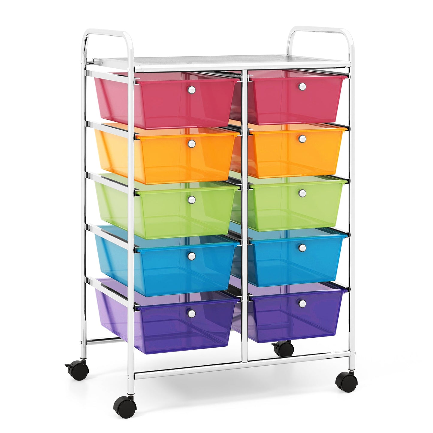 10-Drawer Rolling Storage Cart