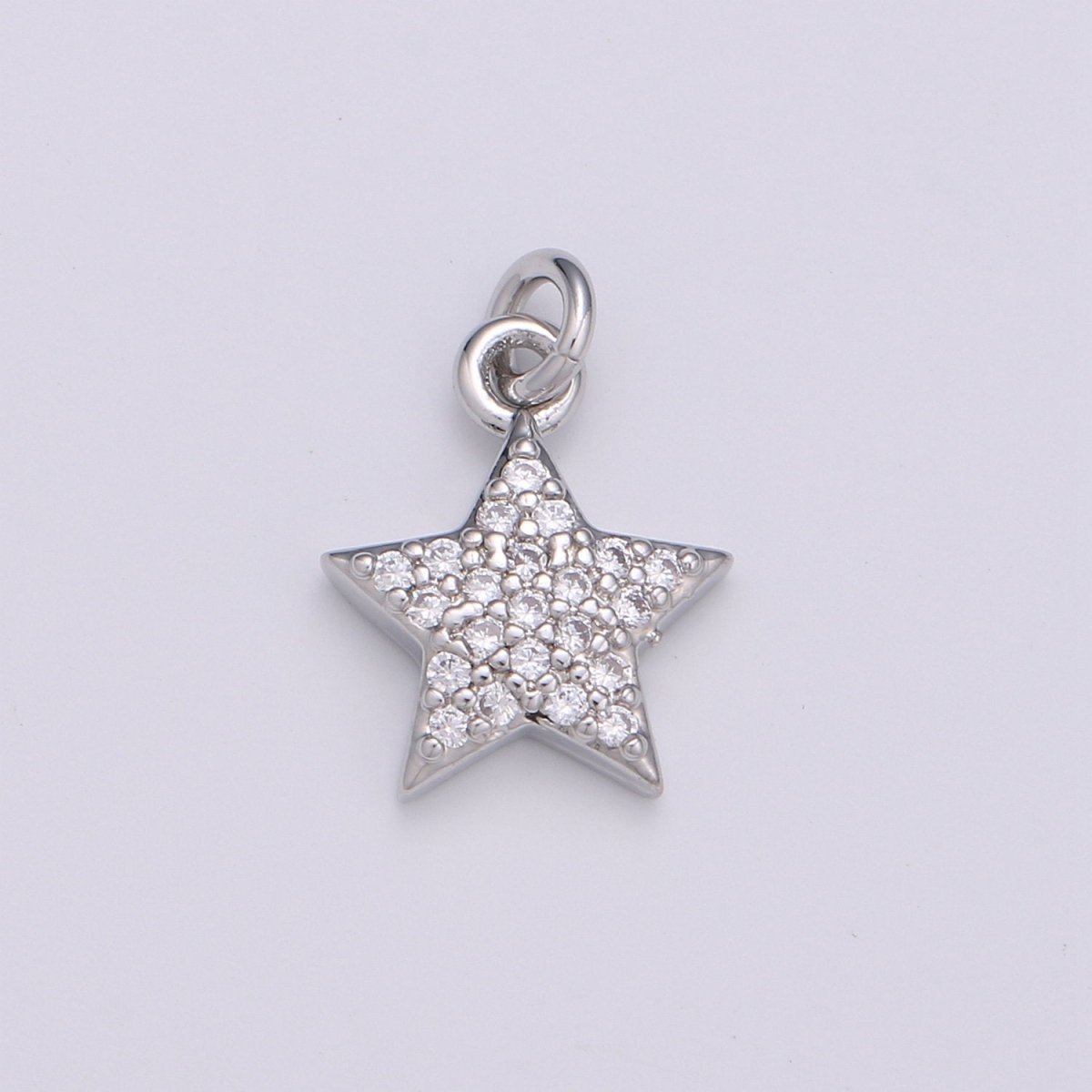 10x10mm 24K Gold Filled Star Charms, Cubic Zirconia Charms, Micro Pave Charms, Star Pendant, CZ Celestial Jewelry Micro Pave Star Charm, D-578 D-579
